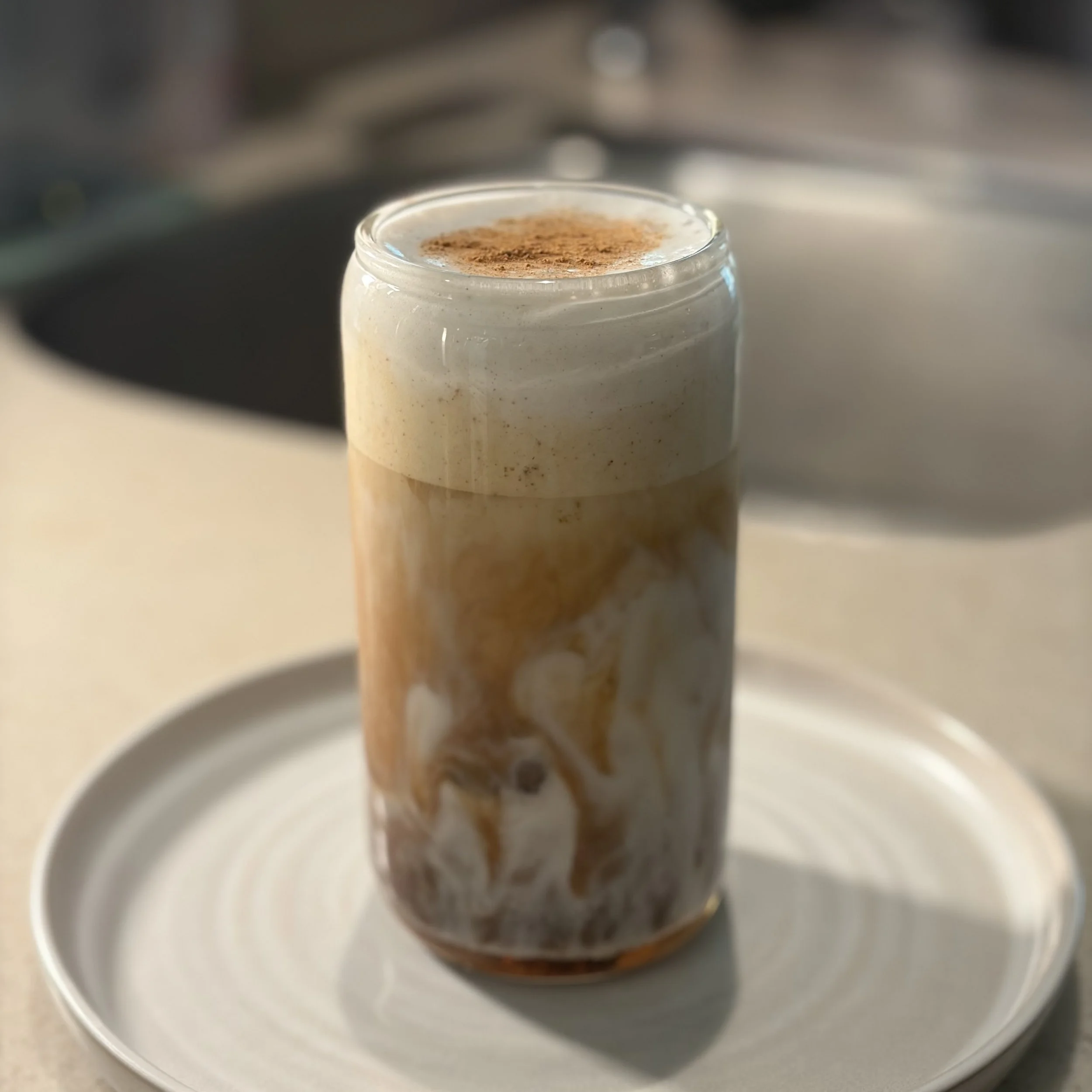 Low-Calorie Iced Pumpkin Spice Latte with Maple Cold Foam (Starbucks Copycat)