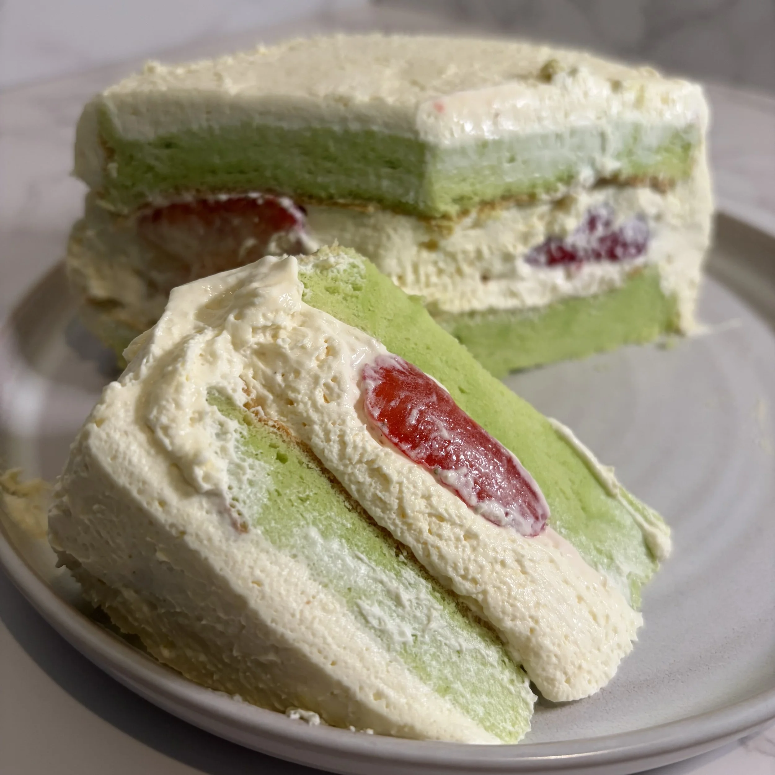 Easy Low-Calorie Bakery-Grade Pandan Chiffon Cake (3-Layer 6" Cake)