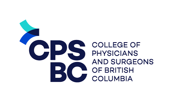 Logo of the College of Physicians and Surgeons of British Columbia with the initials CPS BC