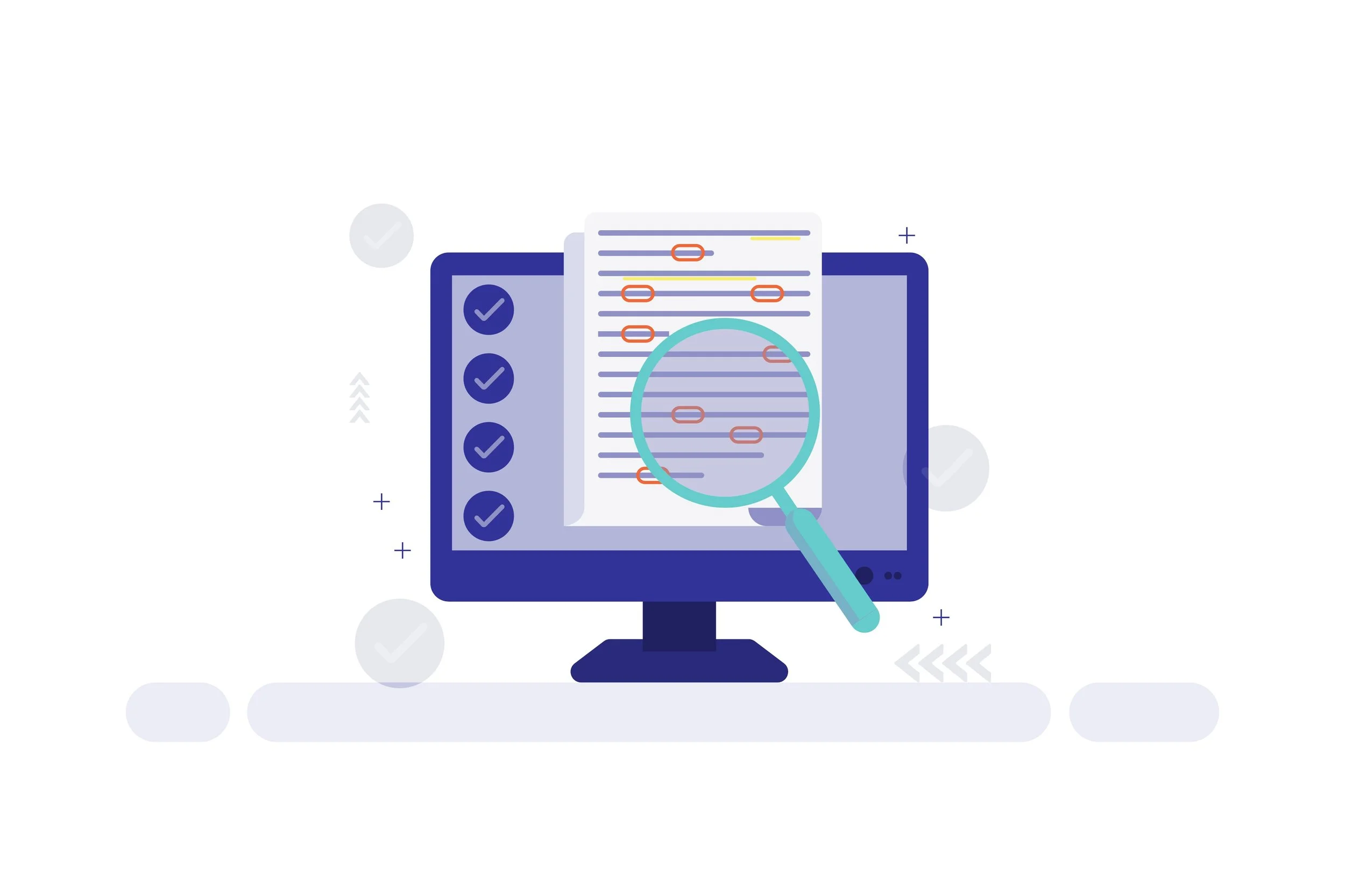 Digital illustration of a computer monitor.