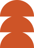 Orange abstract figure icon