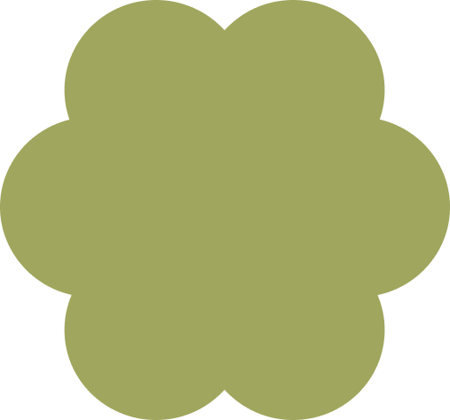 Green flower shaped icon