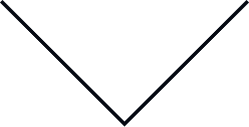Black downward-pointing chevron symbol on white background.