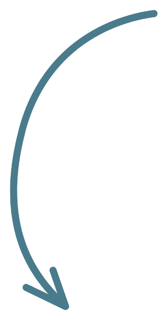 Teal curved arrow pointing downward