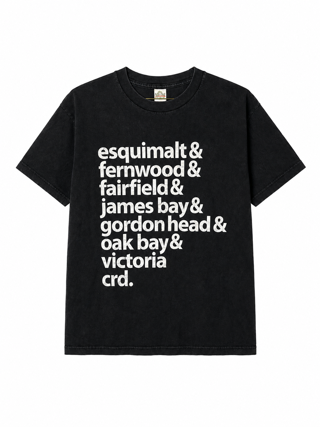 victoria bc neighbourhoods graphic shirt