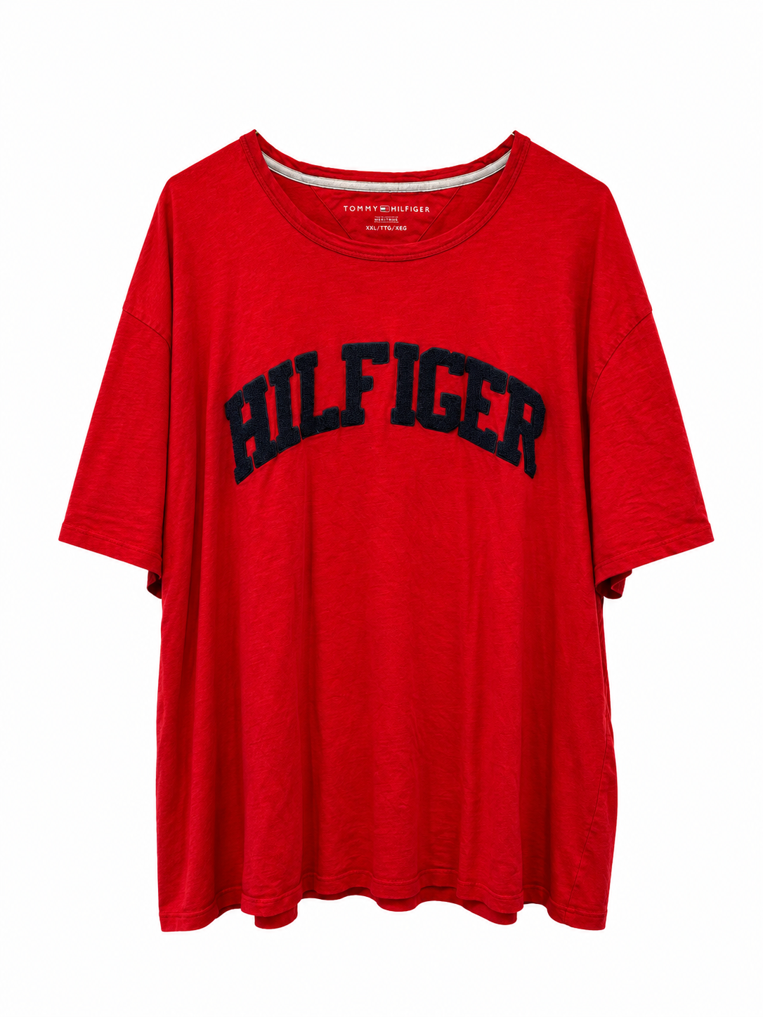 tommy hilfiger fuzzy lettering shirt