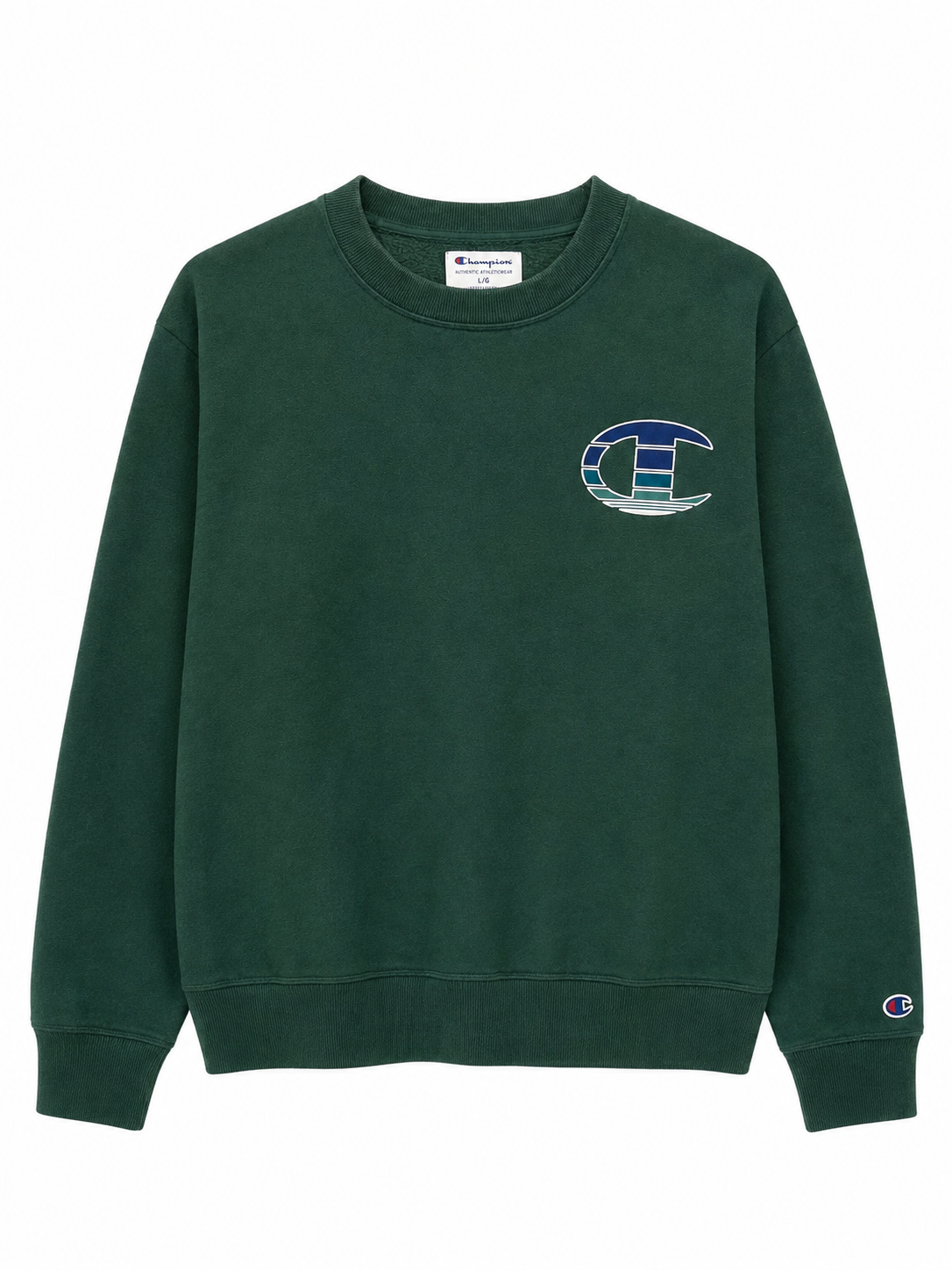champion green crewneck sweater 1.png