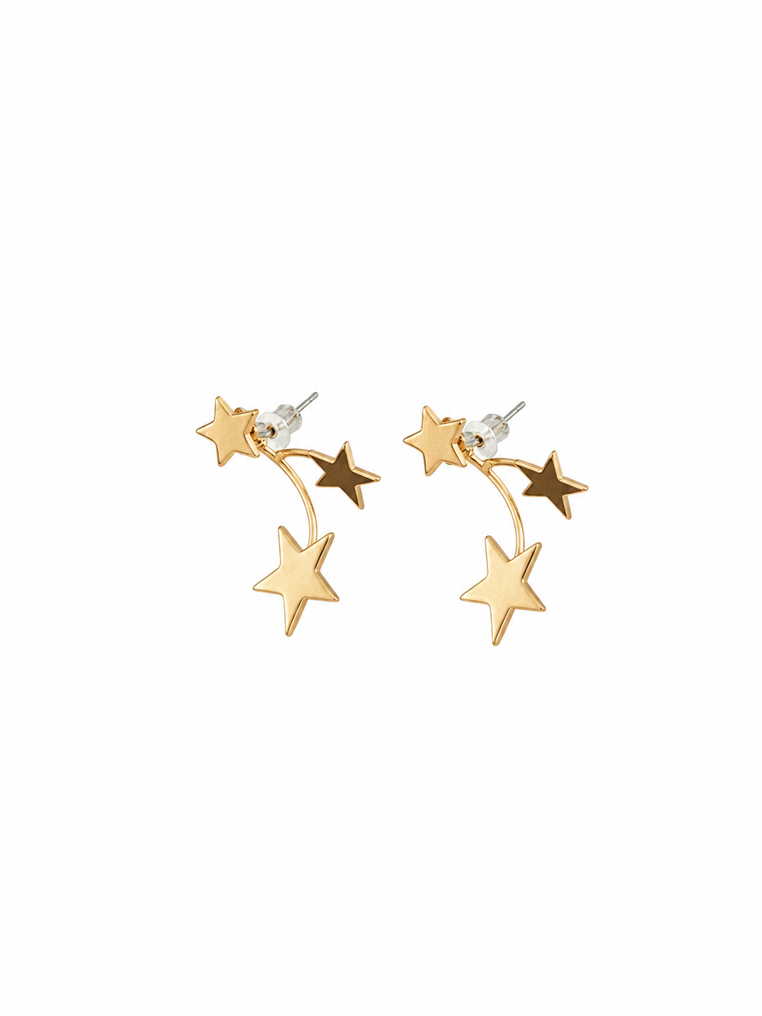golden star stud earrings