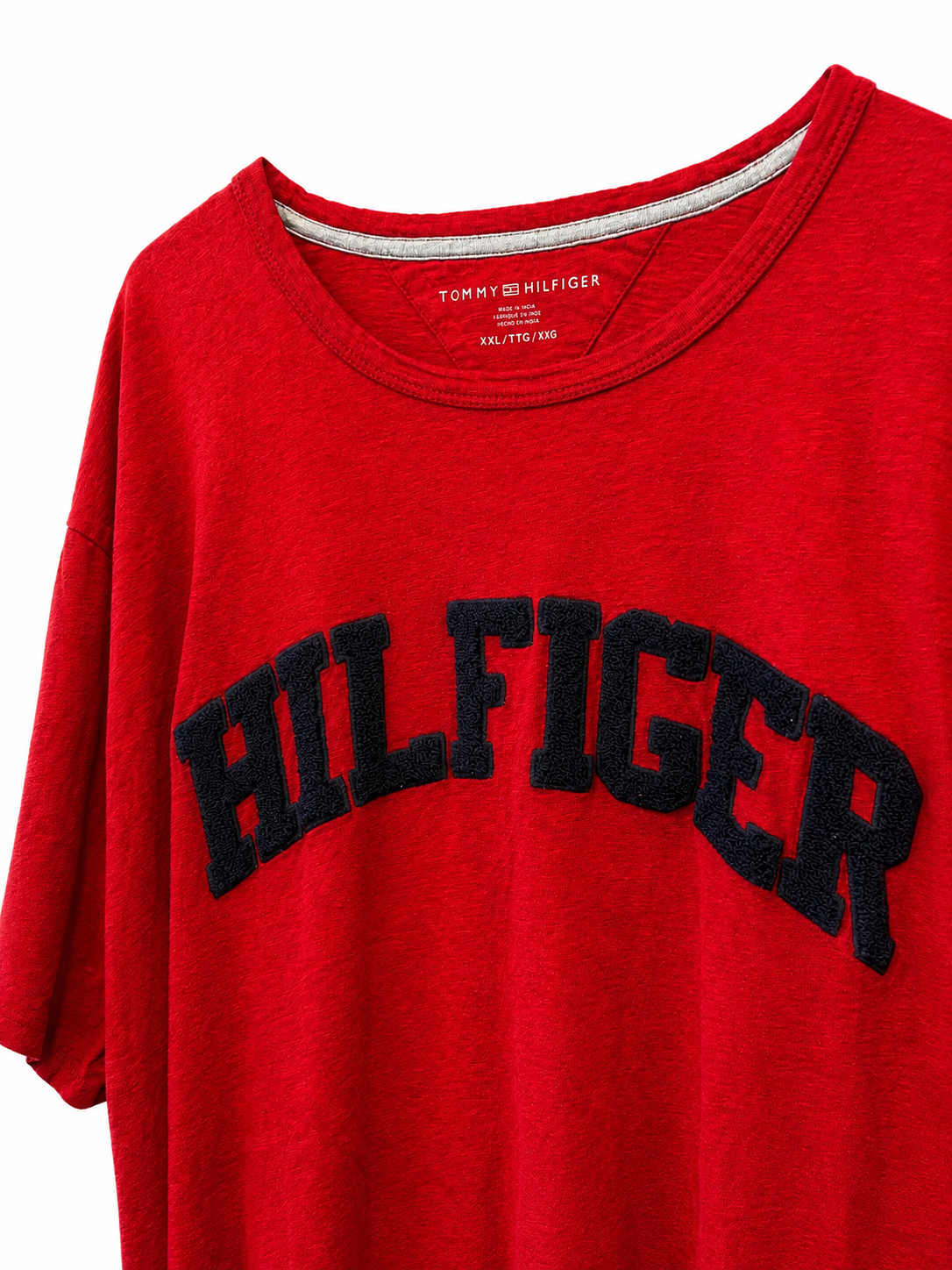tommy hilfiger red shirt fuzzy letters 2.png