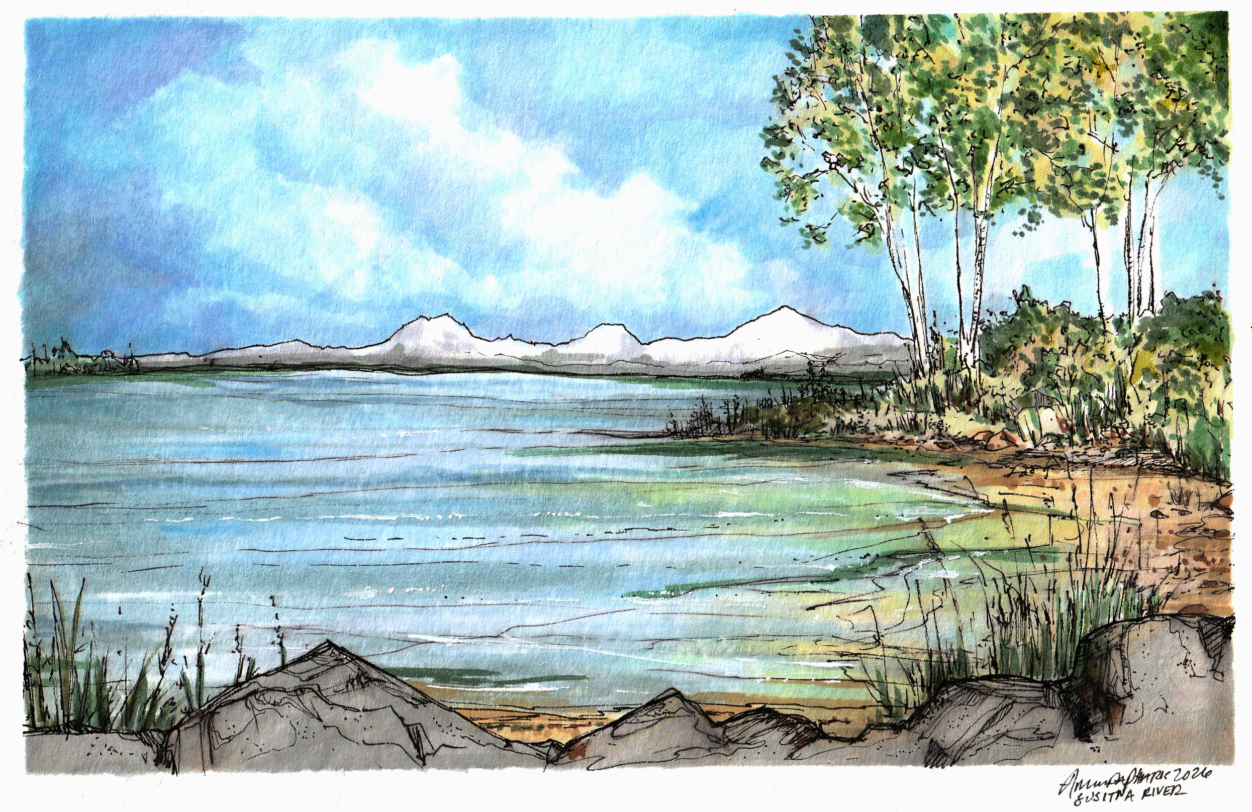 Susitna River, Denali, Hunter, Forester from Talkeetna - Alaska State
