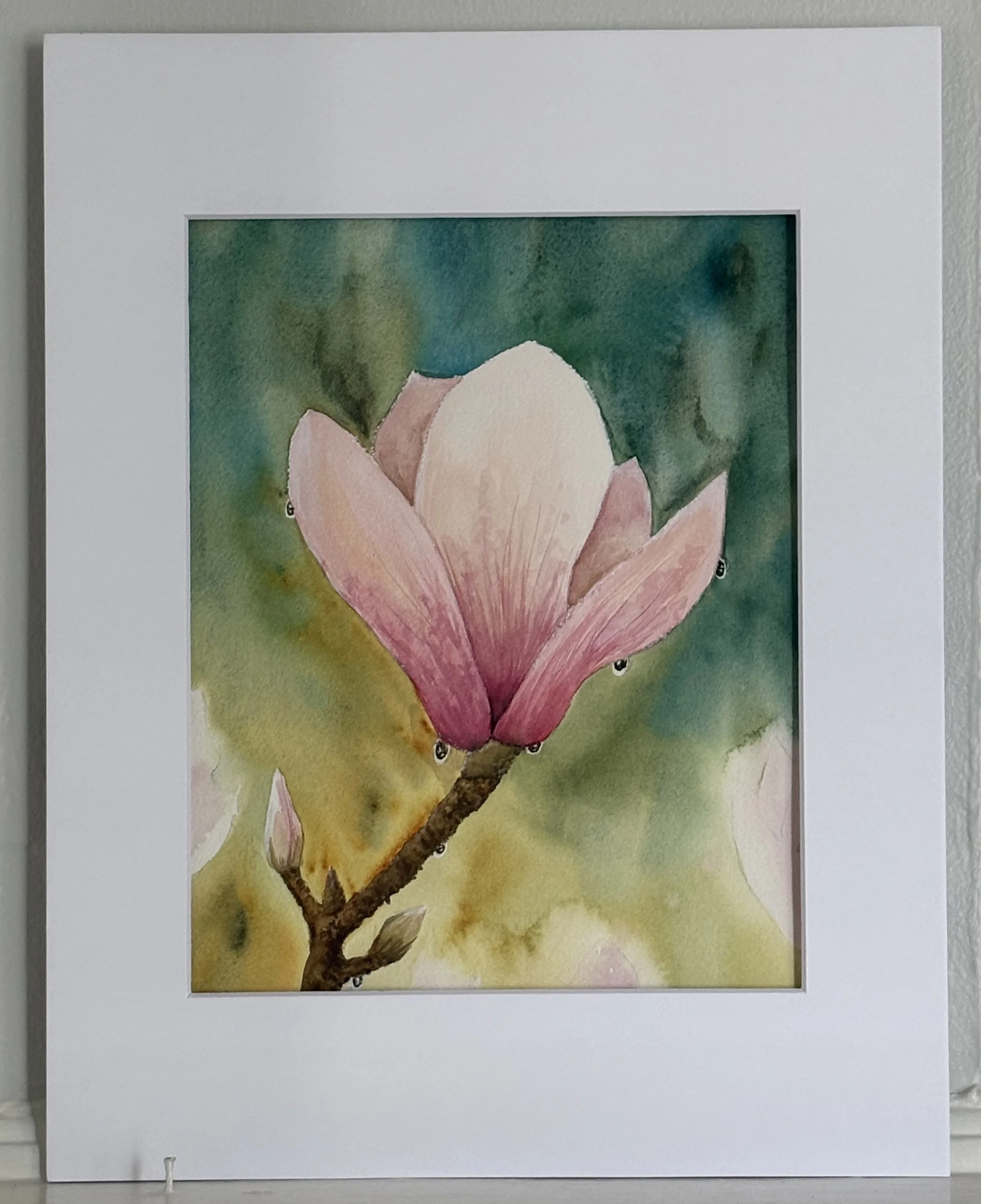"Magnolia in the Rain"
image size 9" x 12"
