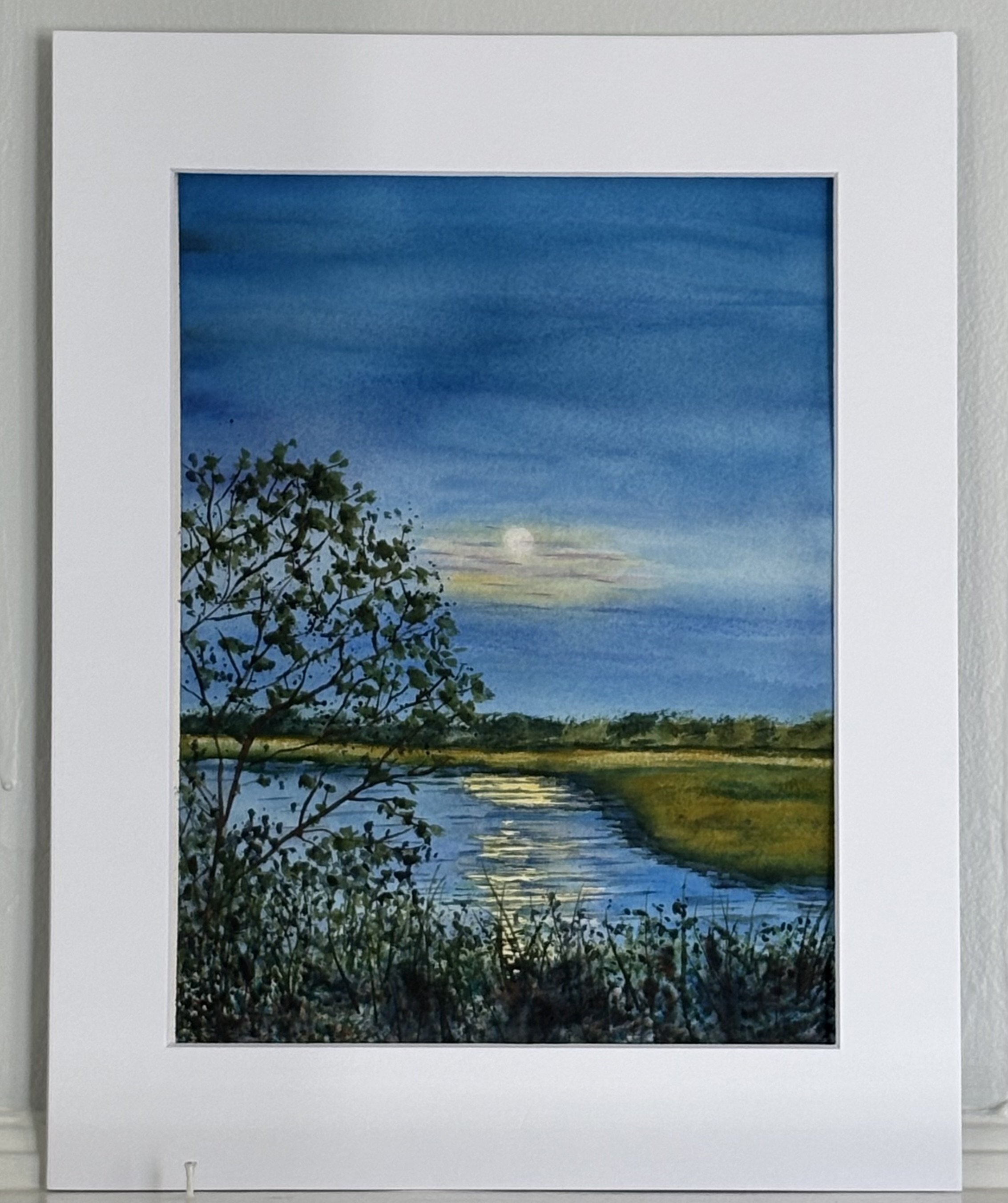 "Moonlit Marsh"
matted, 9 x 12 inches