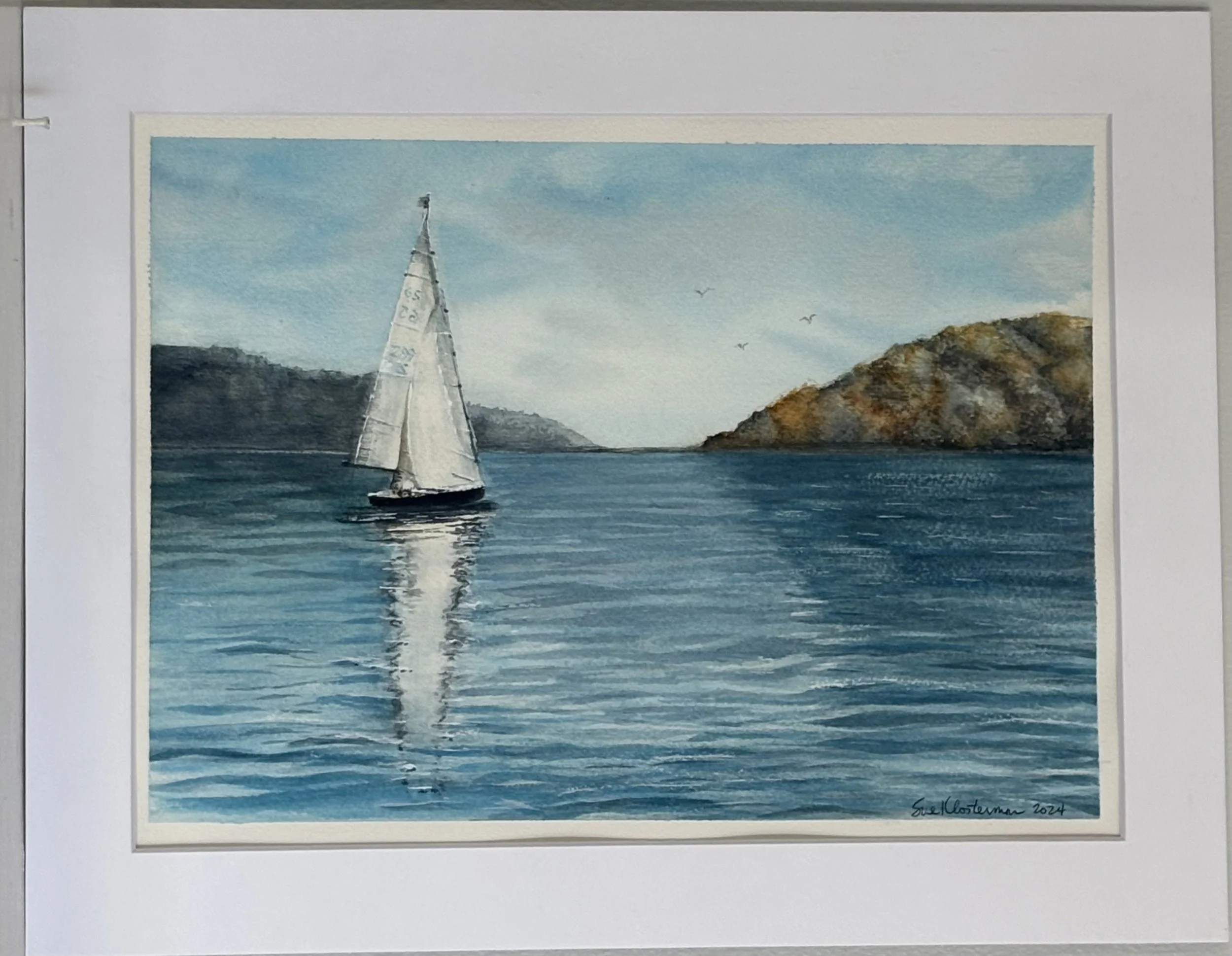 "White sailboat"
12 x 9 inches
