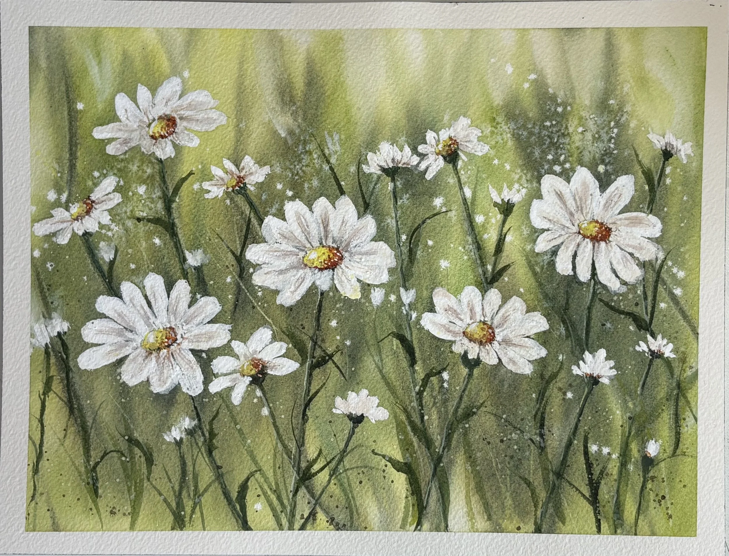 "White Daisies"
12 x 9 inches
