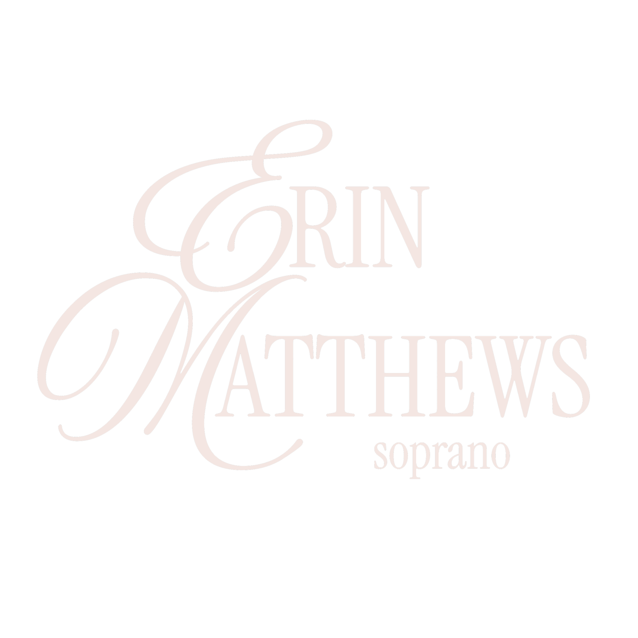Black background with white cursive and serif text saying 'ECRIN' and 'soprano'.