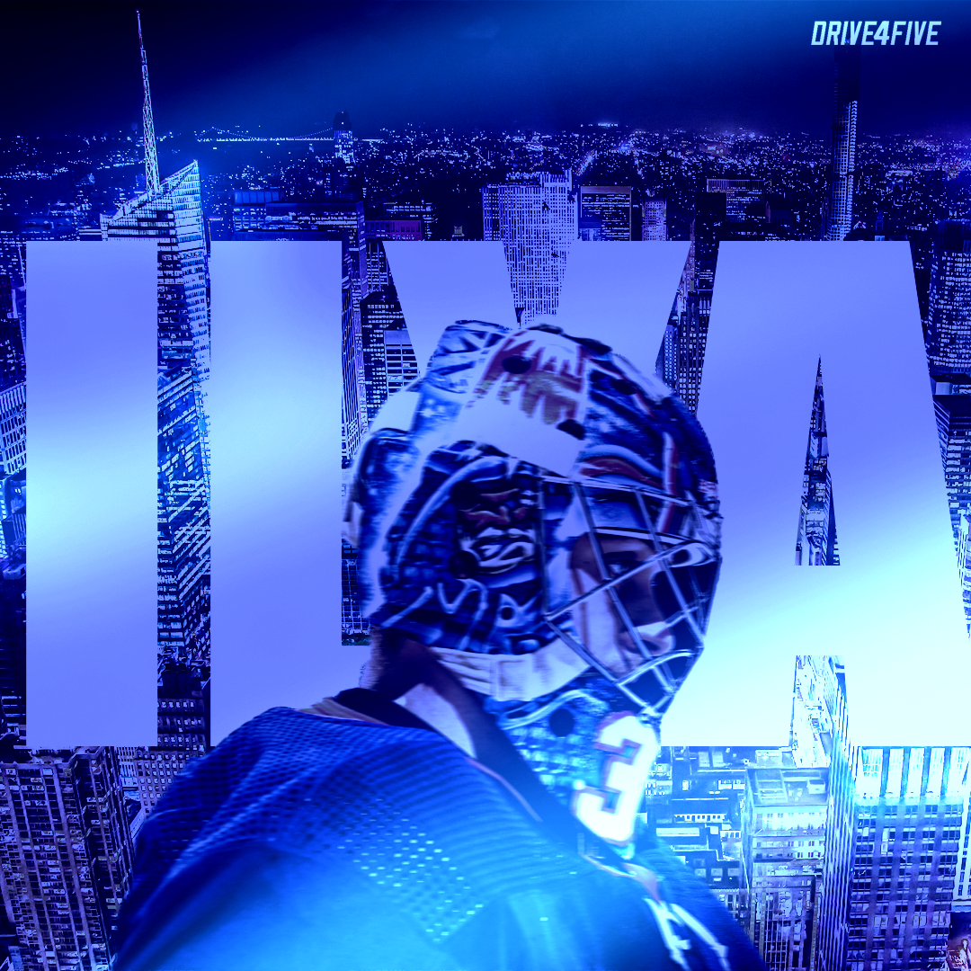 A person wearing a football helmet and uniform standing in front of a large illuminated cityscape with the words 'WAWA' in the background.