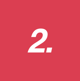 A pink background with the number '2.' in large white font.