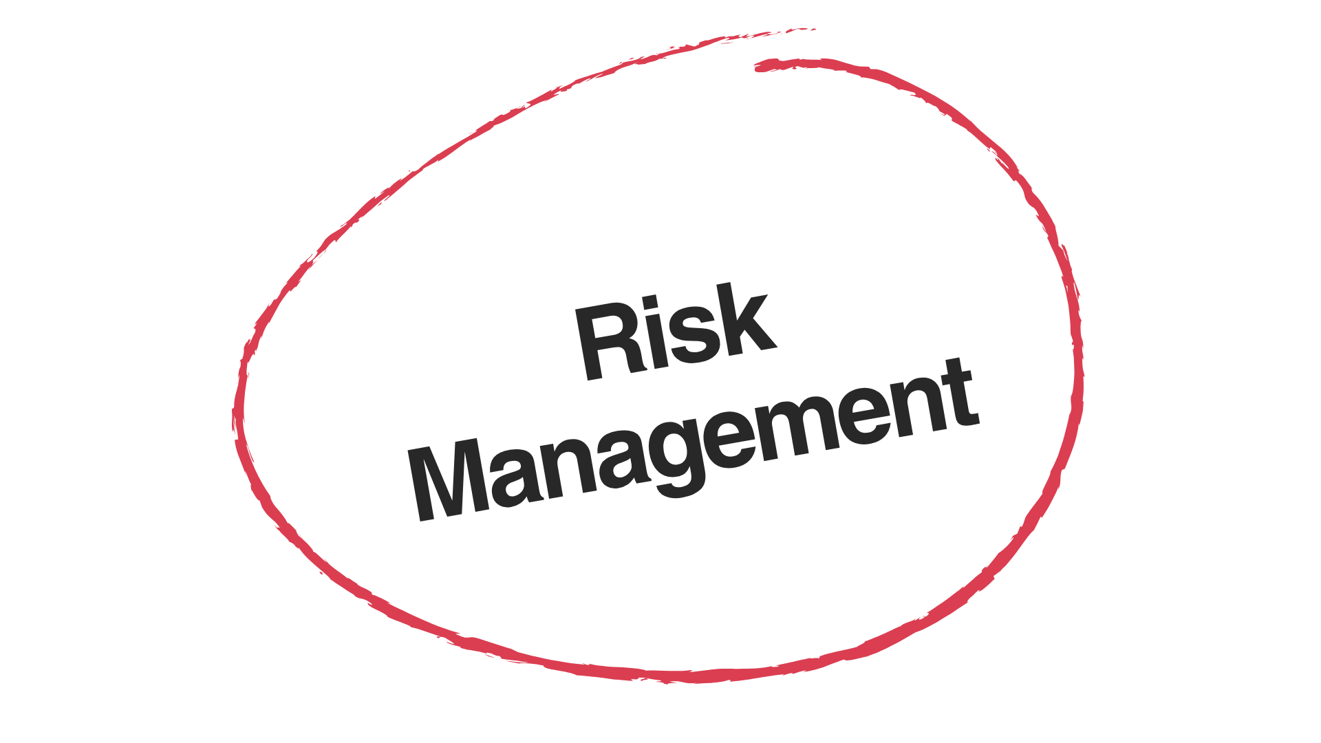 Diagram showing risk levels with categories including low risk, moderate risk, and high risk, enclosed in a red oval labeled 'Risk Management'.