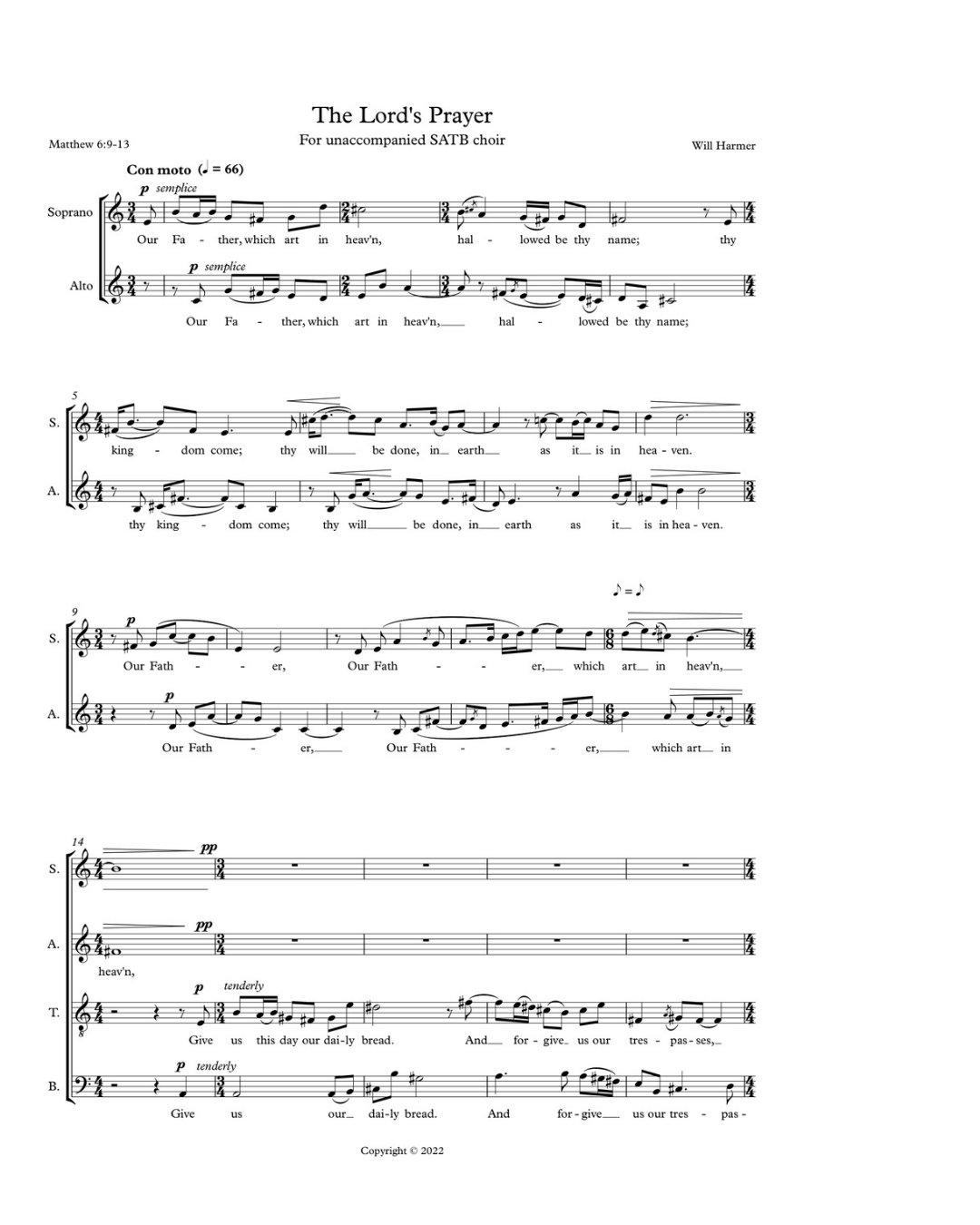The Lord's Prayer
SATB a cappella
  Choral  