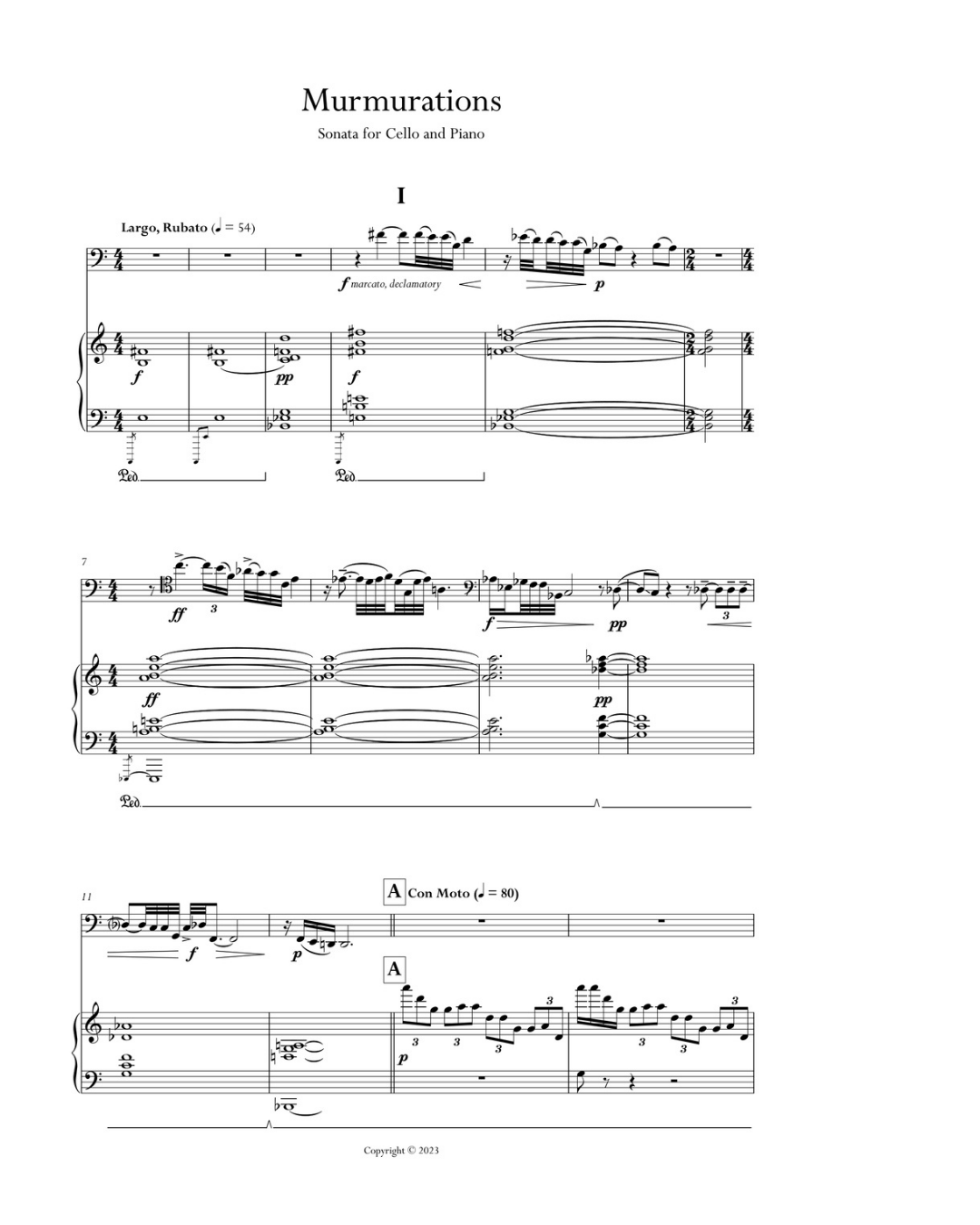 Cello Sonata ‘Murmurations’
Cello and piano
  Instrumental  