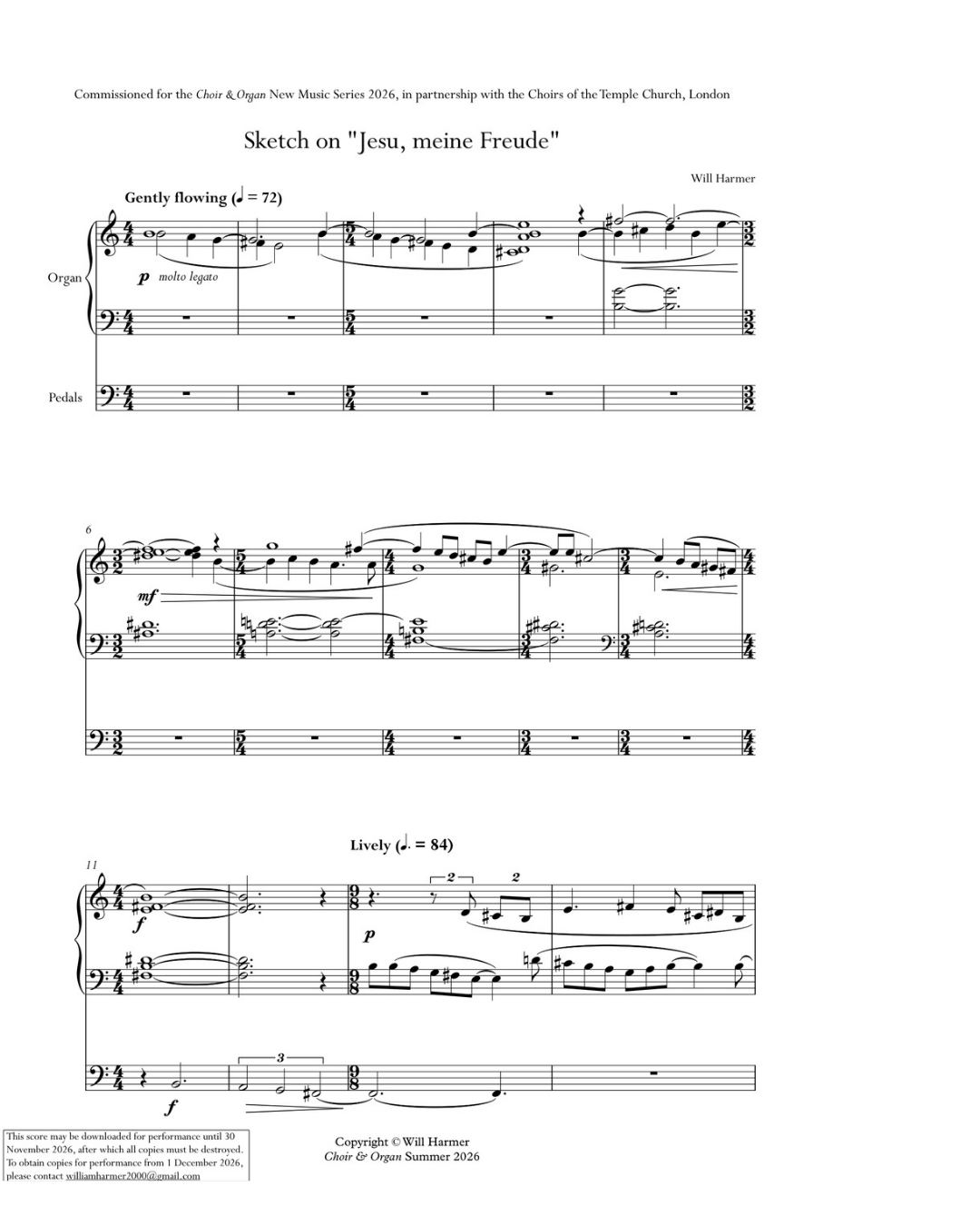 Sketch on Jesu, meine Freude
Solo organ
  Instrumental  