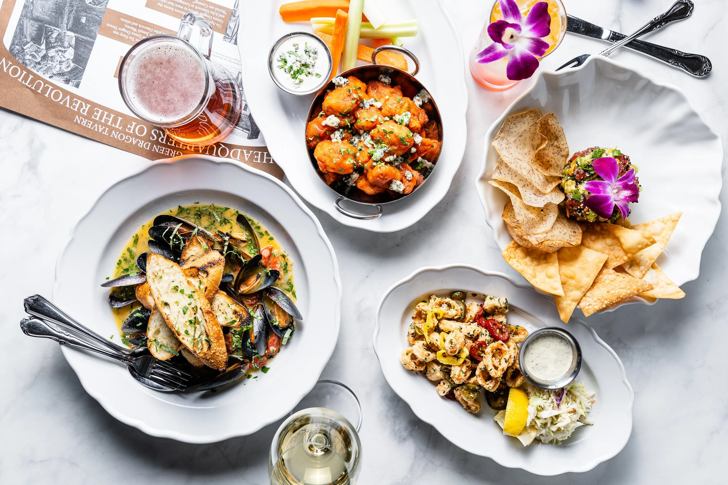 Group Calamari Poke Mussels Cauliflower - Best.jpg