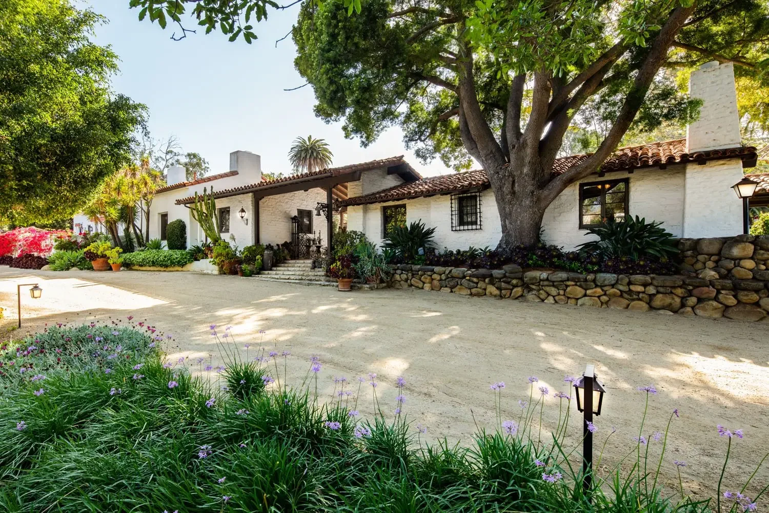 Historic Hacienda and gardens at Rancho Tajiguas Preserve on the Gaviota Coast.
