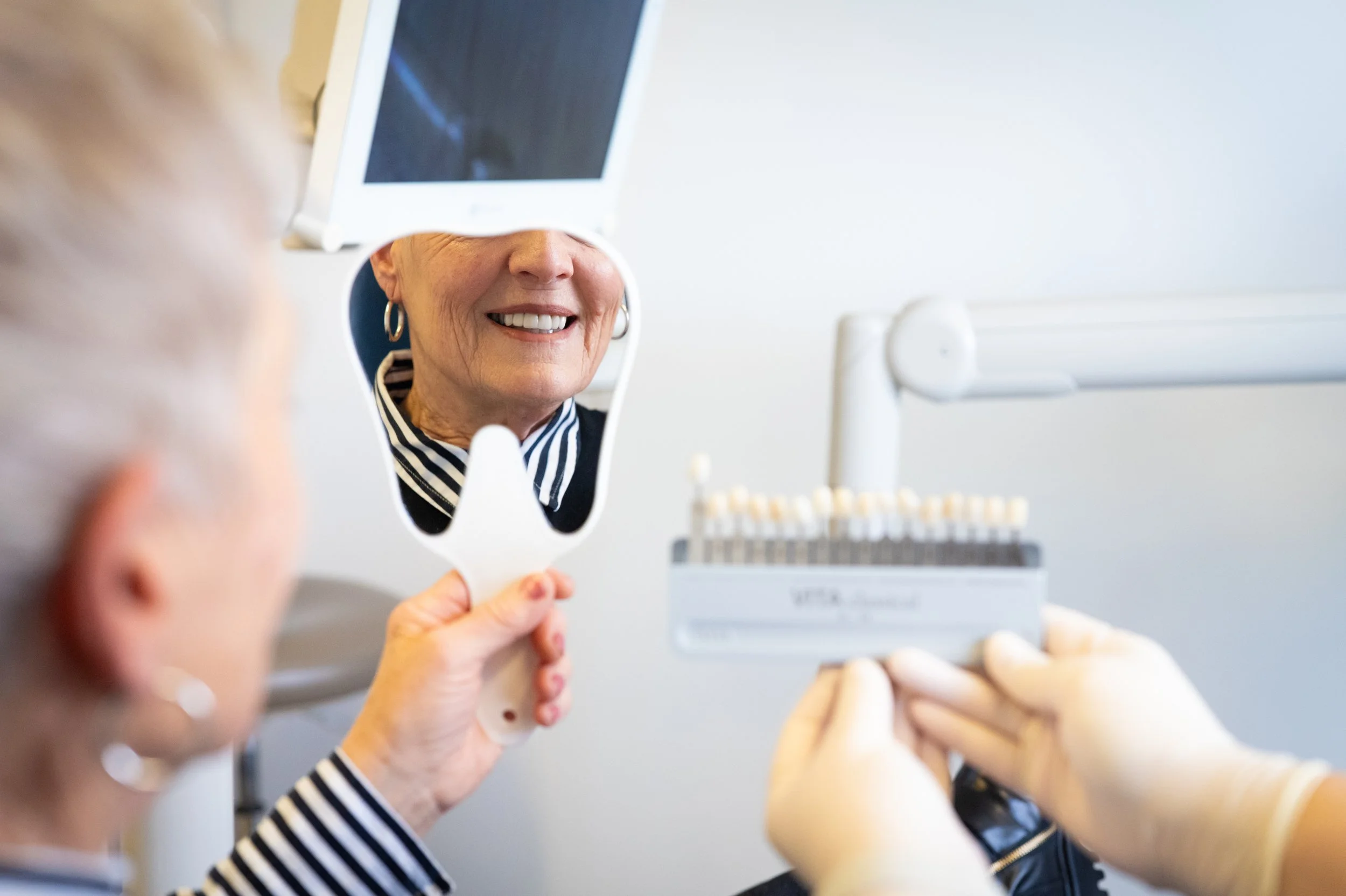 Happy patient at Elmwood Dental