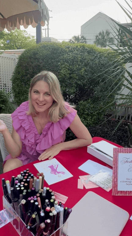 CORPORATE EVENT ARTIST - LIVE ILLUSTRATION ARTIST CHARLESTON KELSEY LINNARTZ LIVE EVENT ARTIST WEDDING ARTIST  FASHION ILLUSTRATOR
