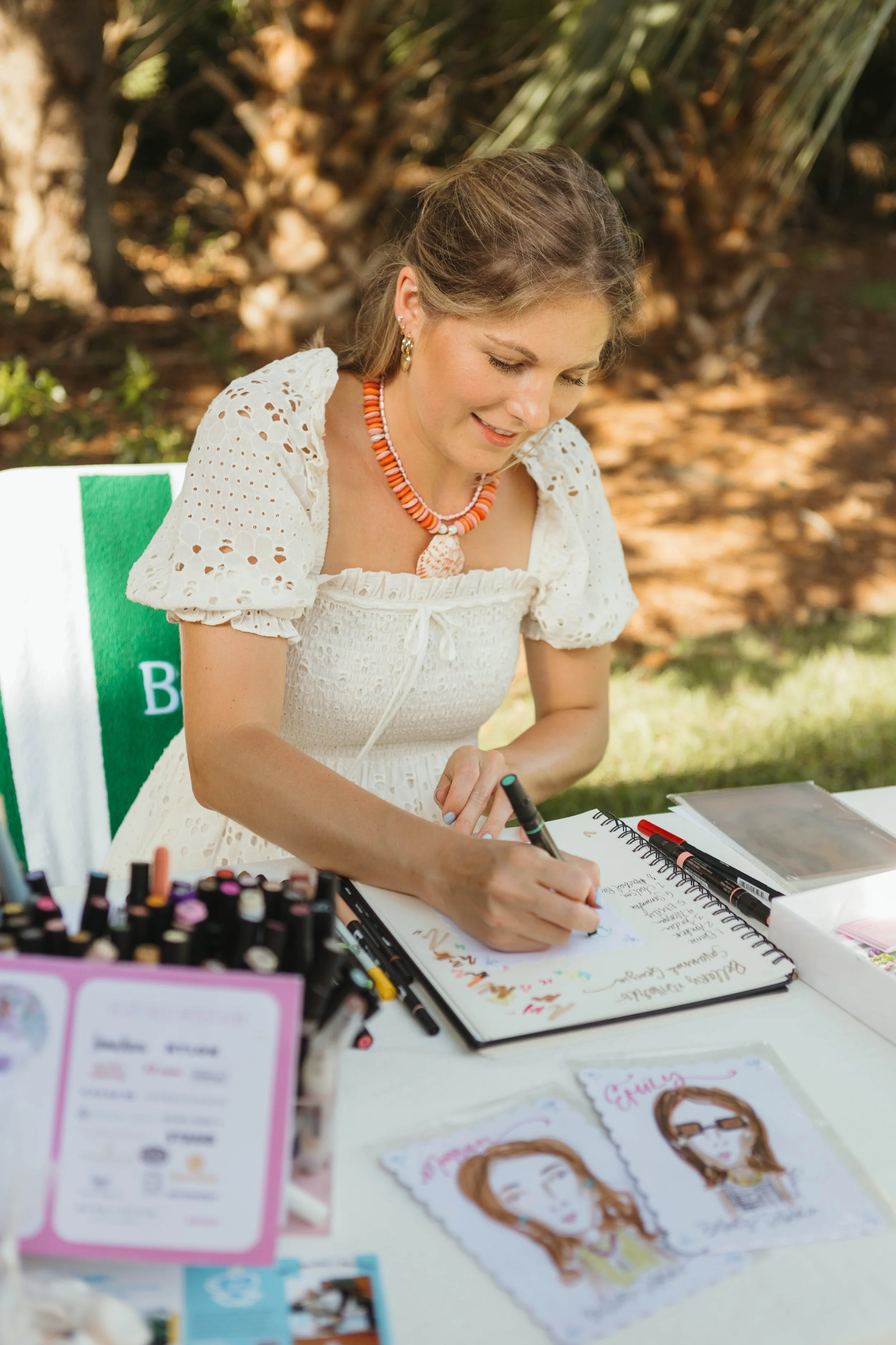 KELSEY LINNARTZ LUXURY  EVENT ARTIST - LIVE ILLUSTRATION ARTIST CHARLESTON KELSEY LINNARTZ LIVE EVENT ARTIST WEDDING ARTIST