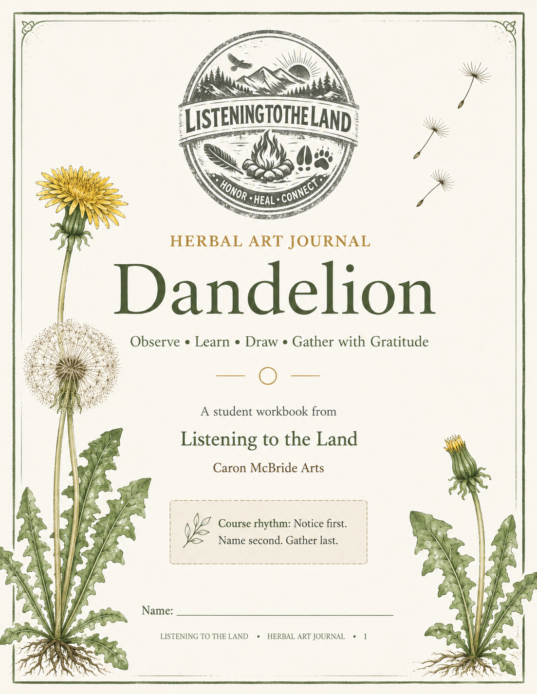 Dandelion - Herbal Art Journal