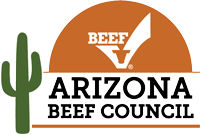 Family event Chandler, Arizona Beef Council logo with a cactus and a sun with the word BEEF inside.