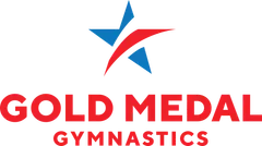 Sanborn Festival Sponsor - Logo for the Gold Medal Championship with a stylized star and checkmark in blue and red above the text.
