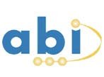 Logo with the letters 'abi' in blue and a yellow curved line above with circles on the ends