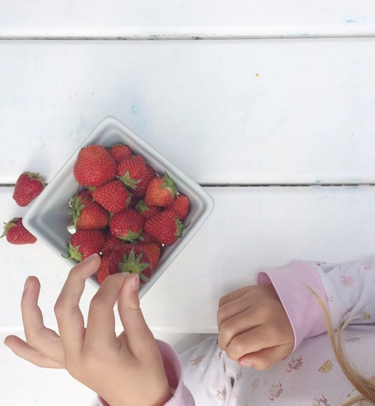 SUmmer strawberries with pajamas