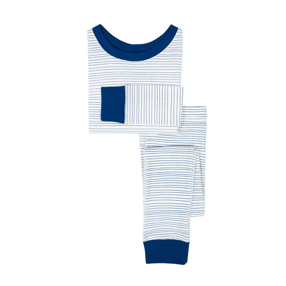 Blue Painted Stripe PJ Set