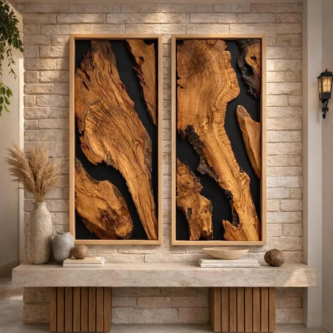 Live Edge Olive Wood Wall Art: A Natural Statement Piece for Modern Interiors