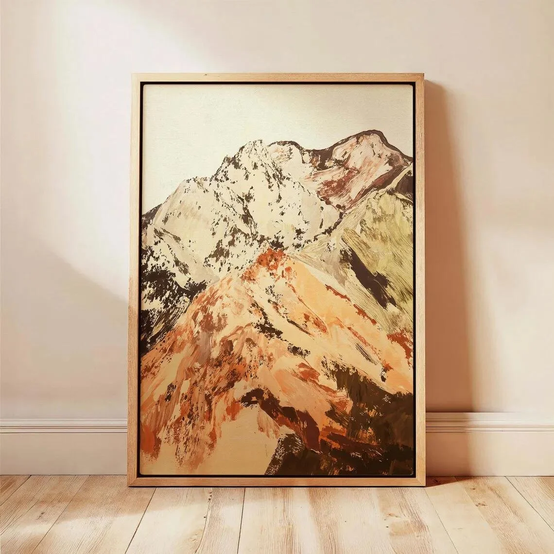 Mountain Wall Art: An Abstract Landscape for Warm, Contemporary Interiors