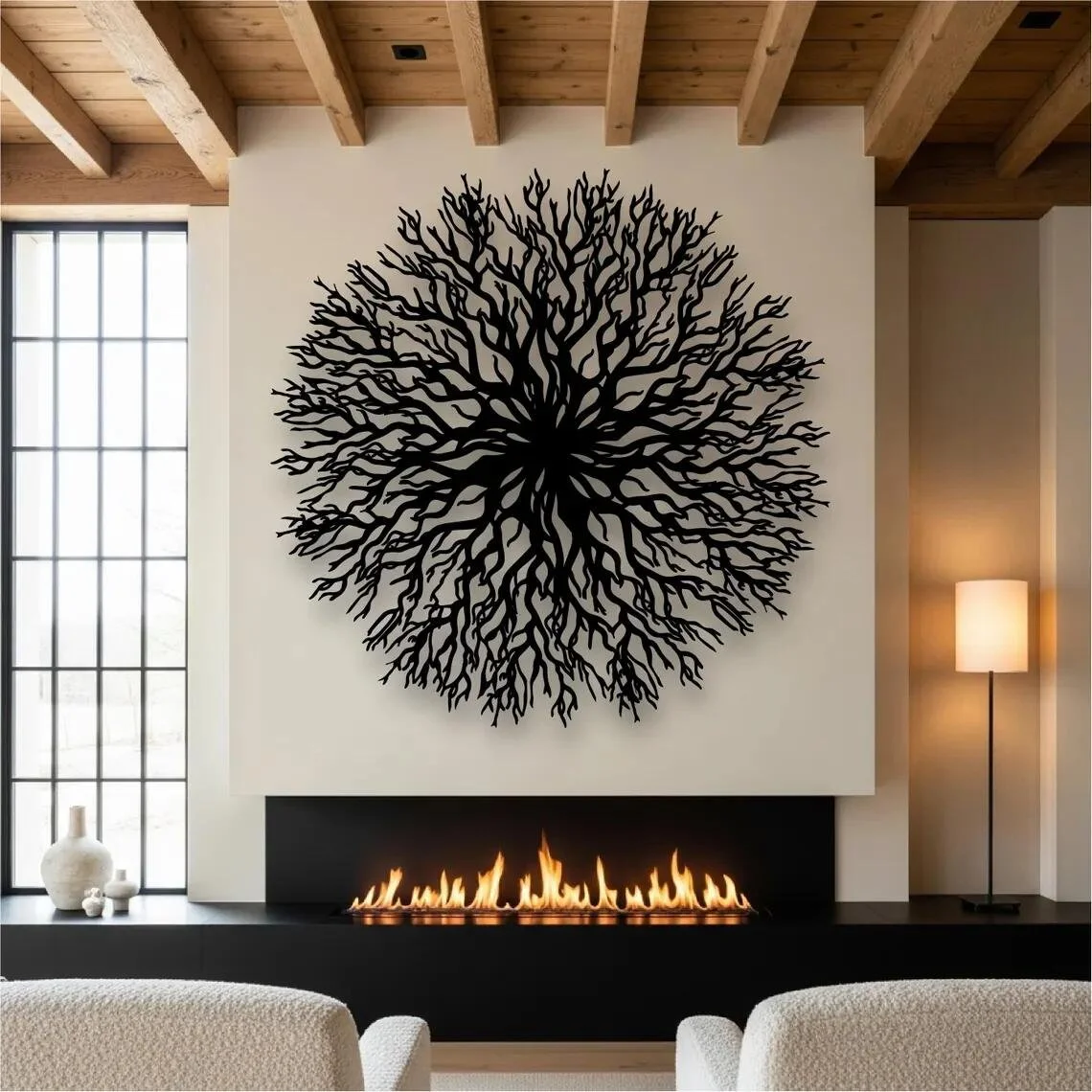 Abstract Tree Metal Wall Art: A Sculptural Accent for Modern Interiors