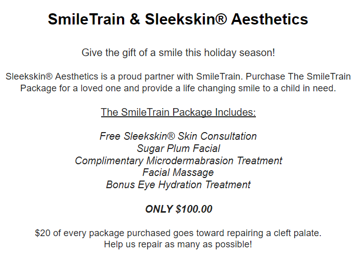The SmileTrain Package!