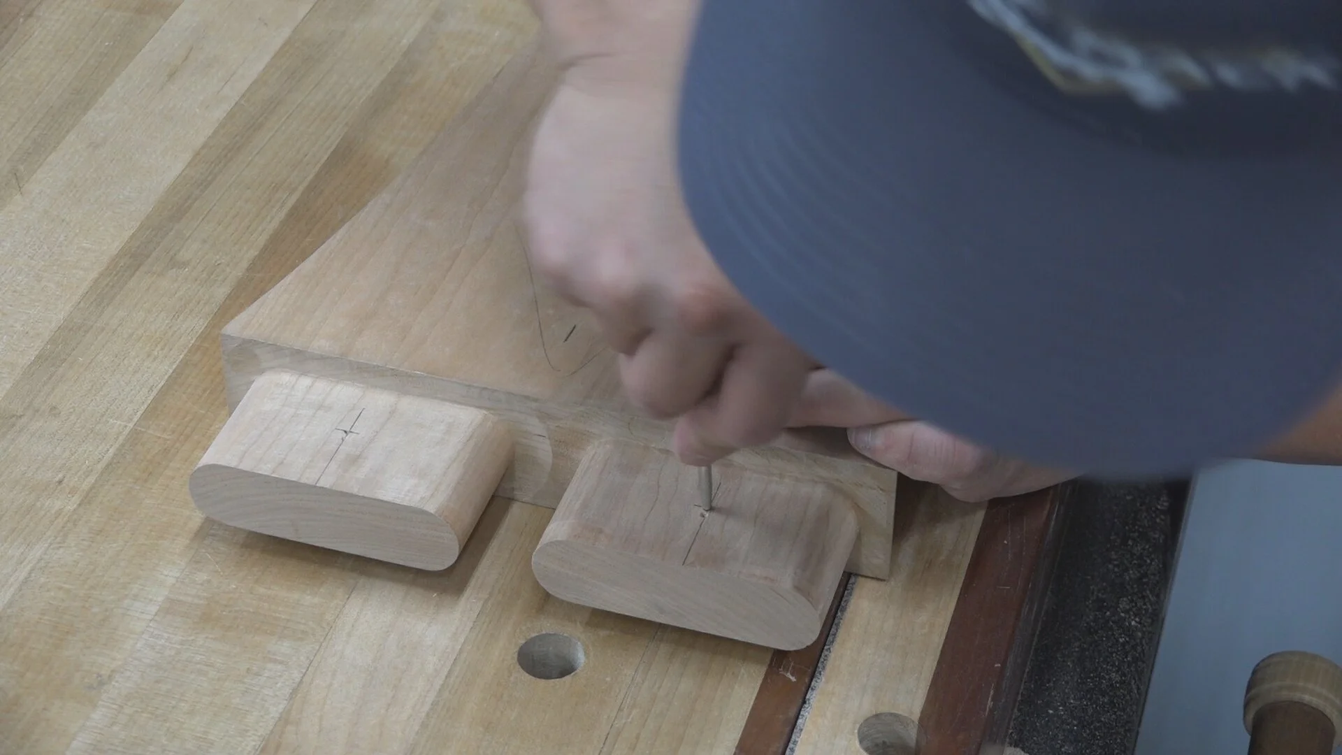 Offsetting the hole 1/16” towards the shoulder of the tenon