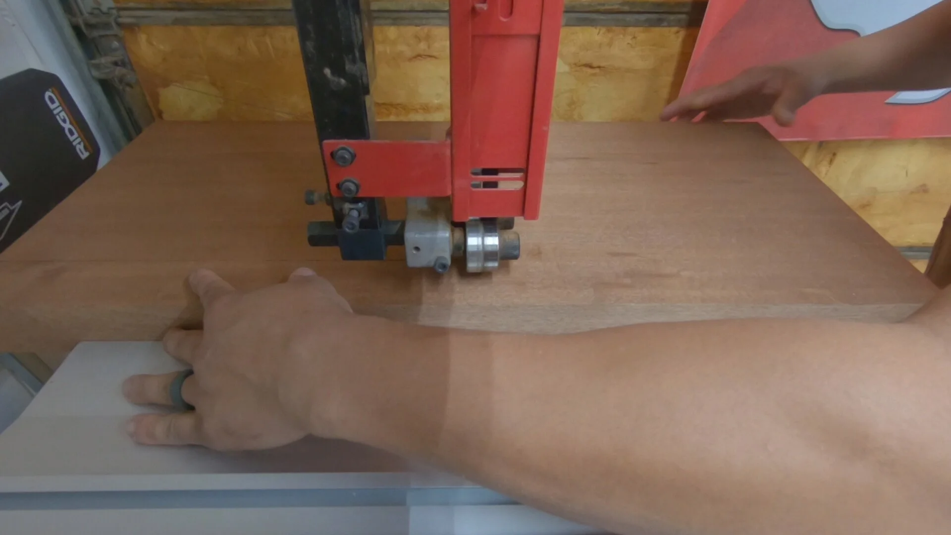 Cutting to rough width on the bandsaw