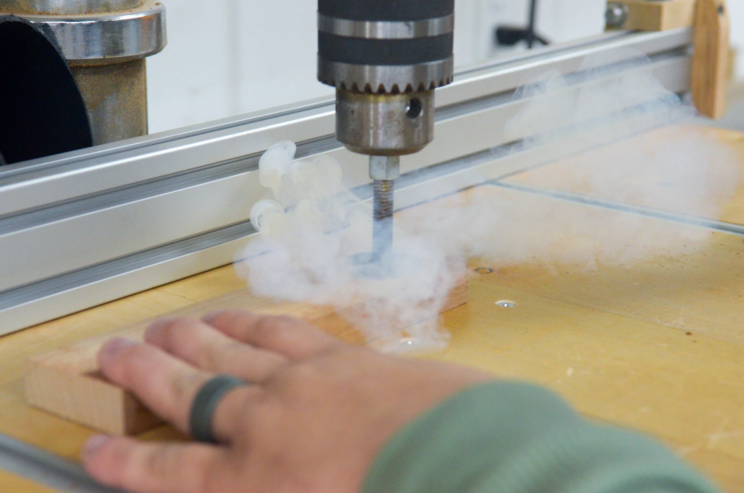Using the drill gives me great results and ensures that I don’t create an uneven brand.