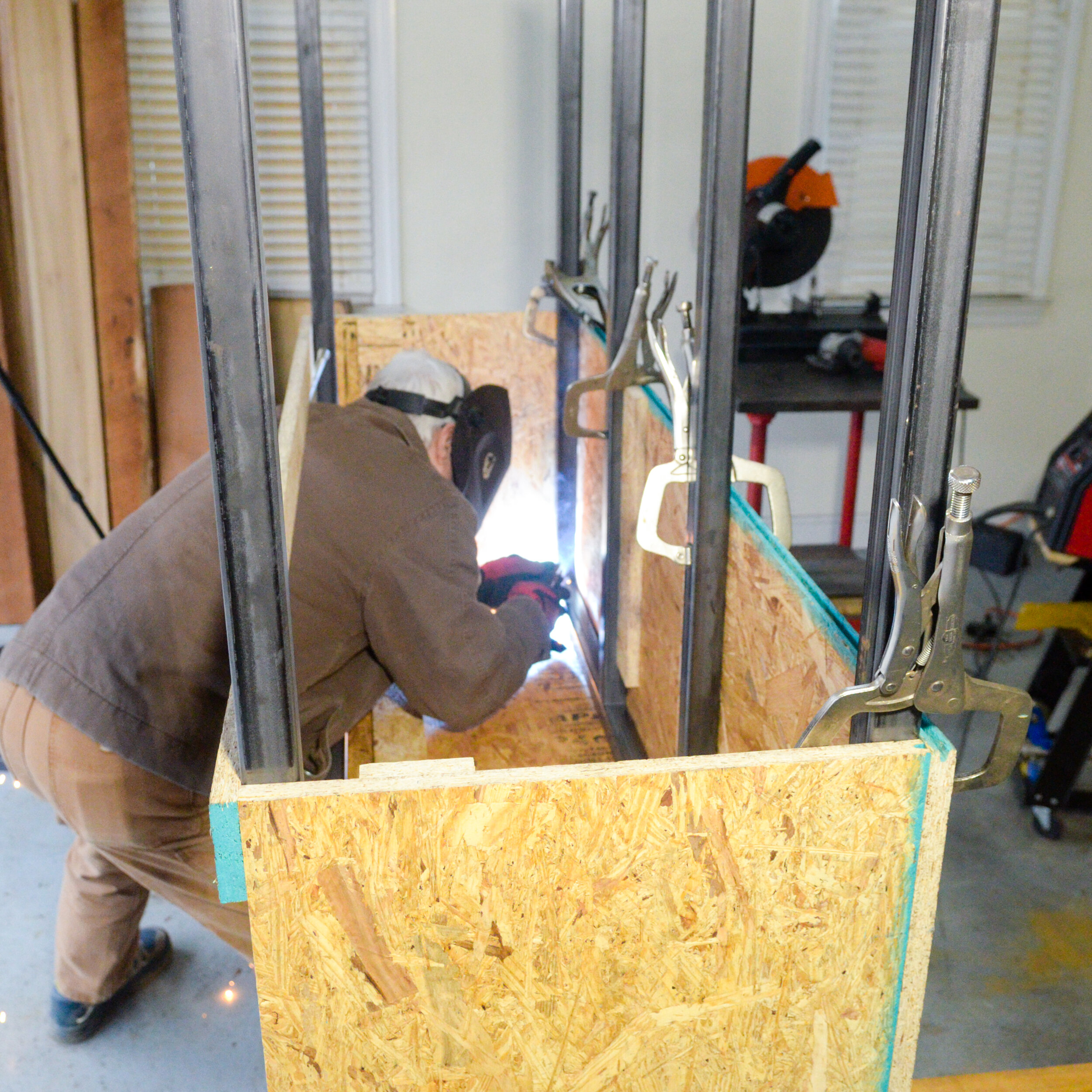 David showed me how to weld with Lincoln model SP-175 Plus MIG welder.