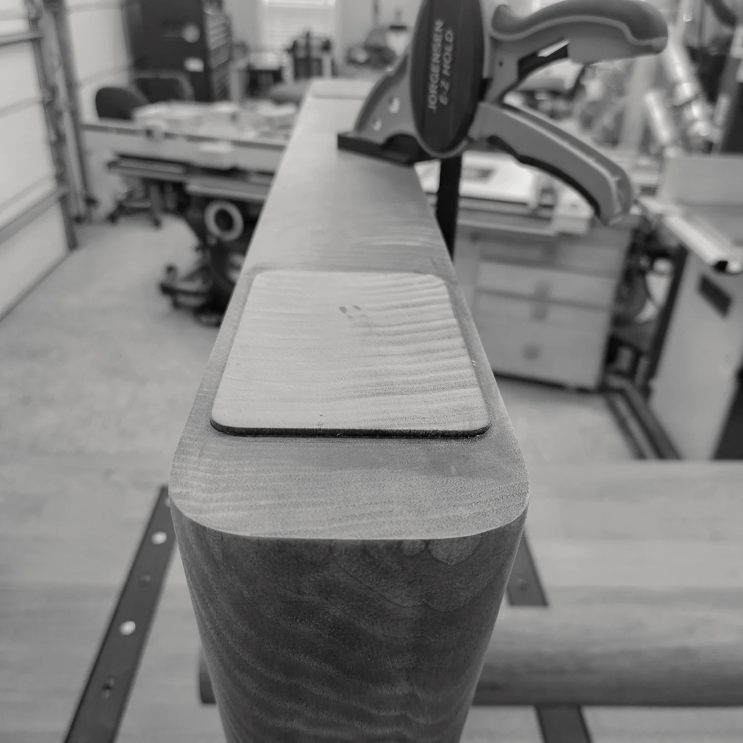 Detailed view of a sculpted wooden trestle component (Copy)