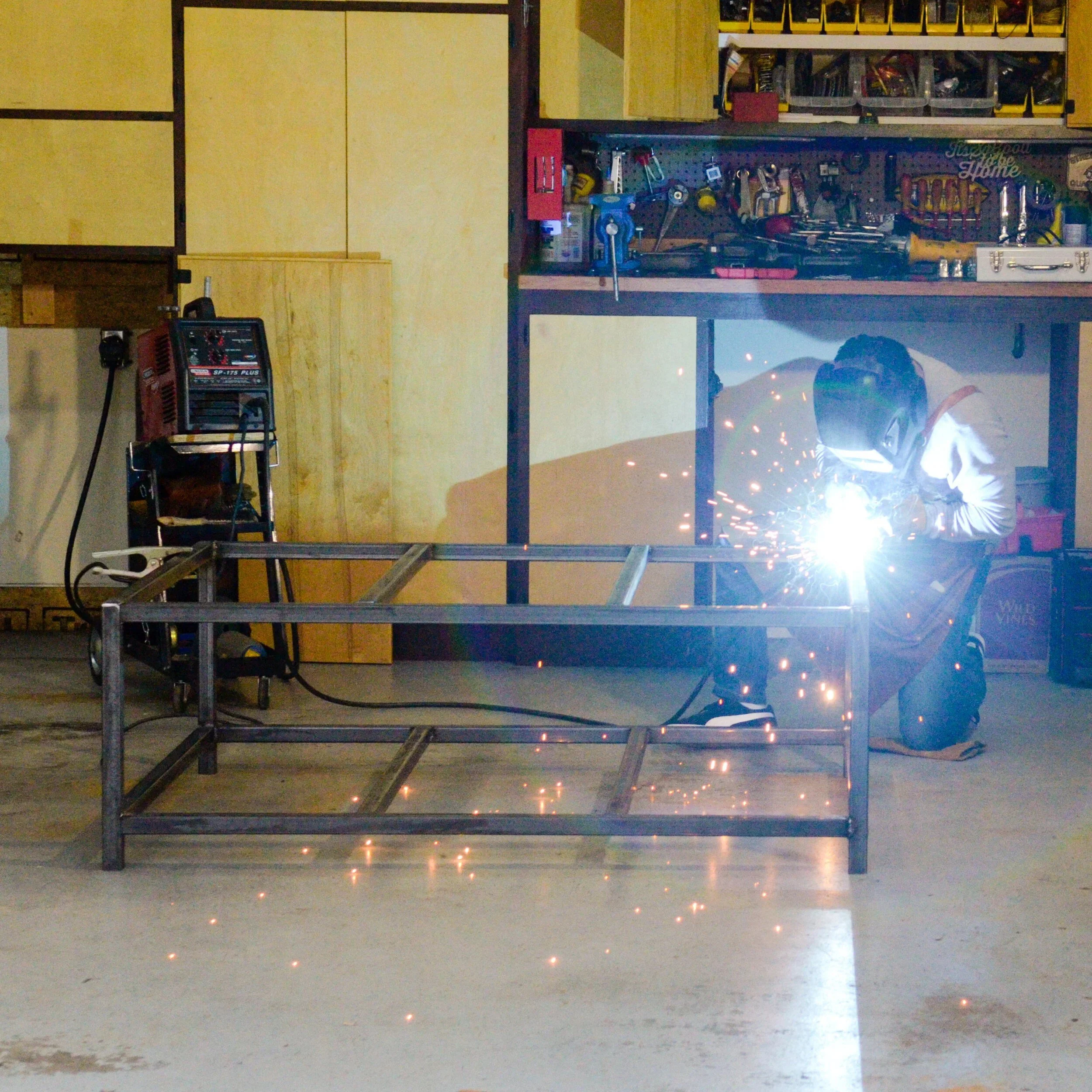 Welded Steel Base for CNC Machine