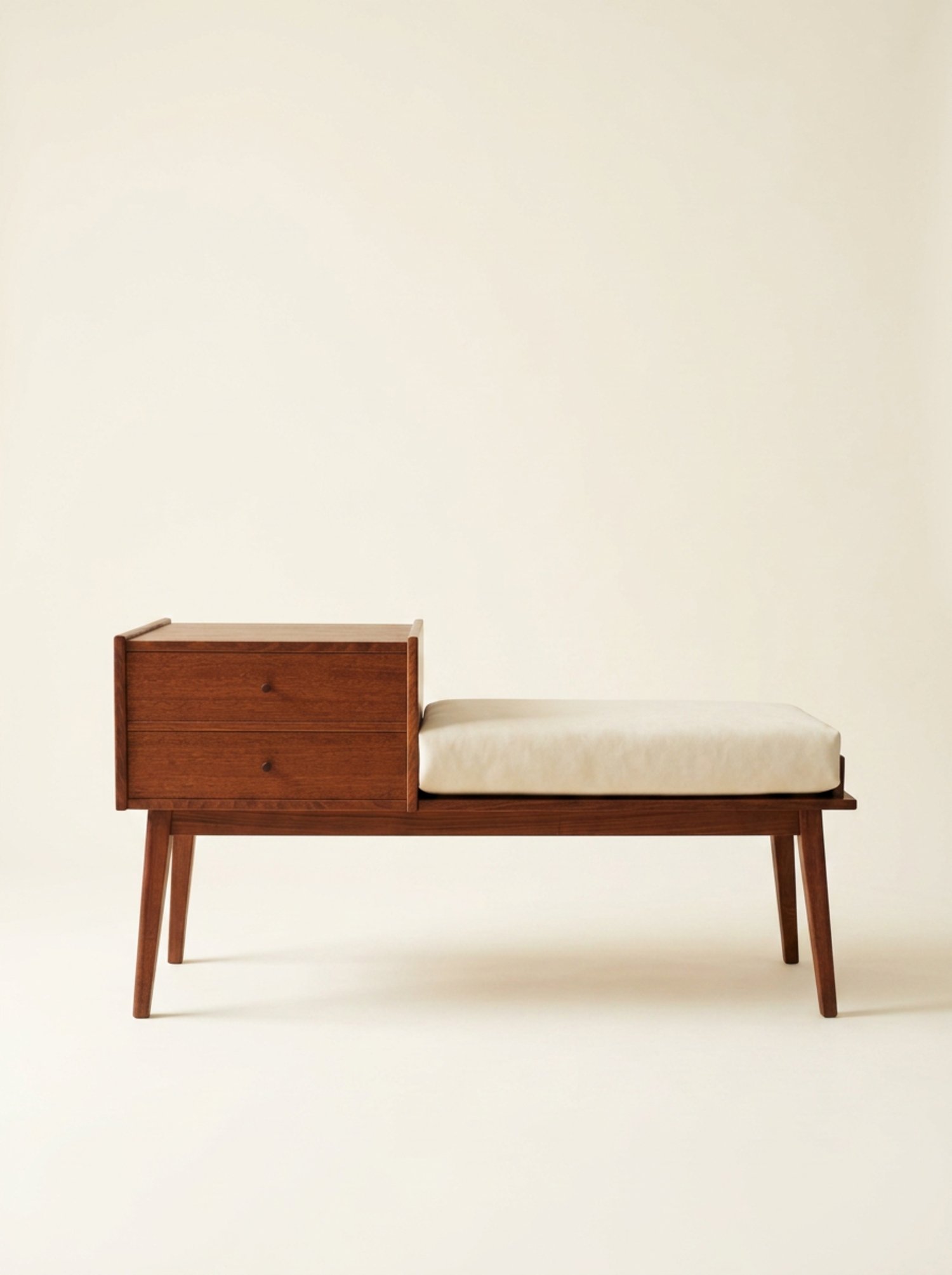 Mid-Century Modern Sapele "Gossip" Bench