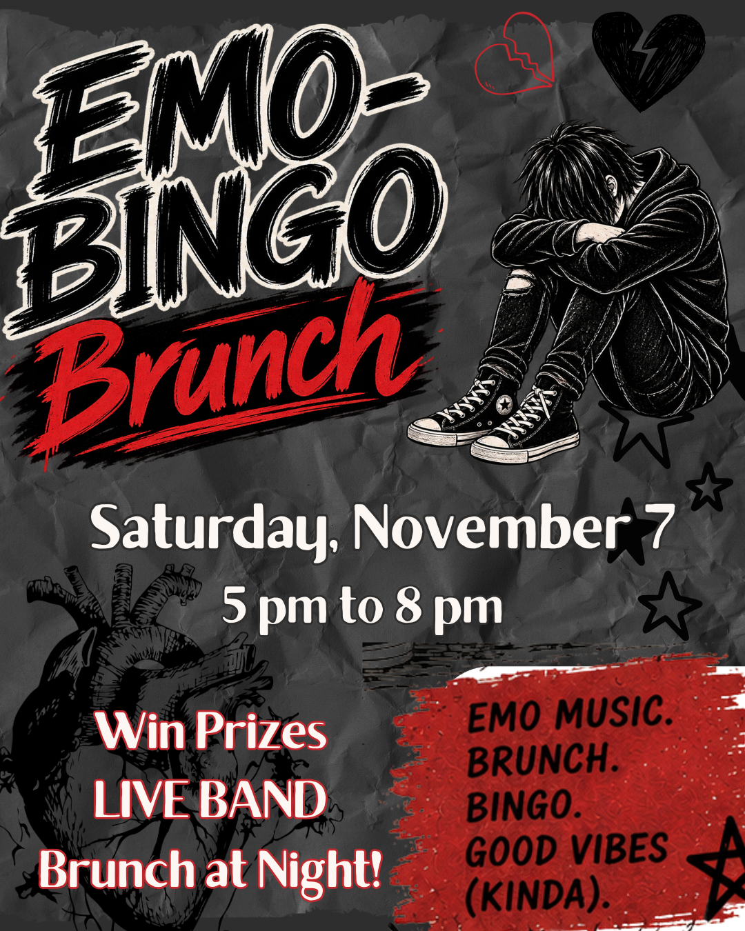 Emo Bingo Brunch (at night!)
