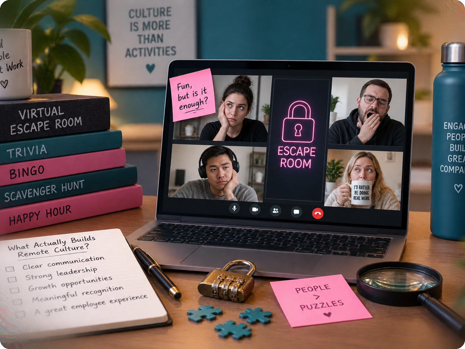 A Virtual Escape Room Won’t Save Your Remote Culture