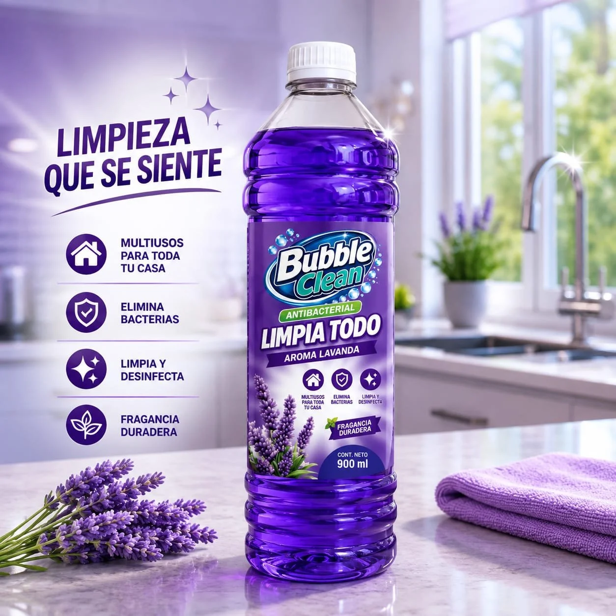 LIMPIA TODO BOBBLE- 900 ML LAVANDA